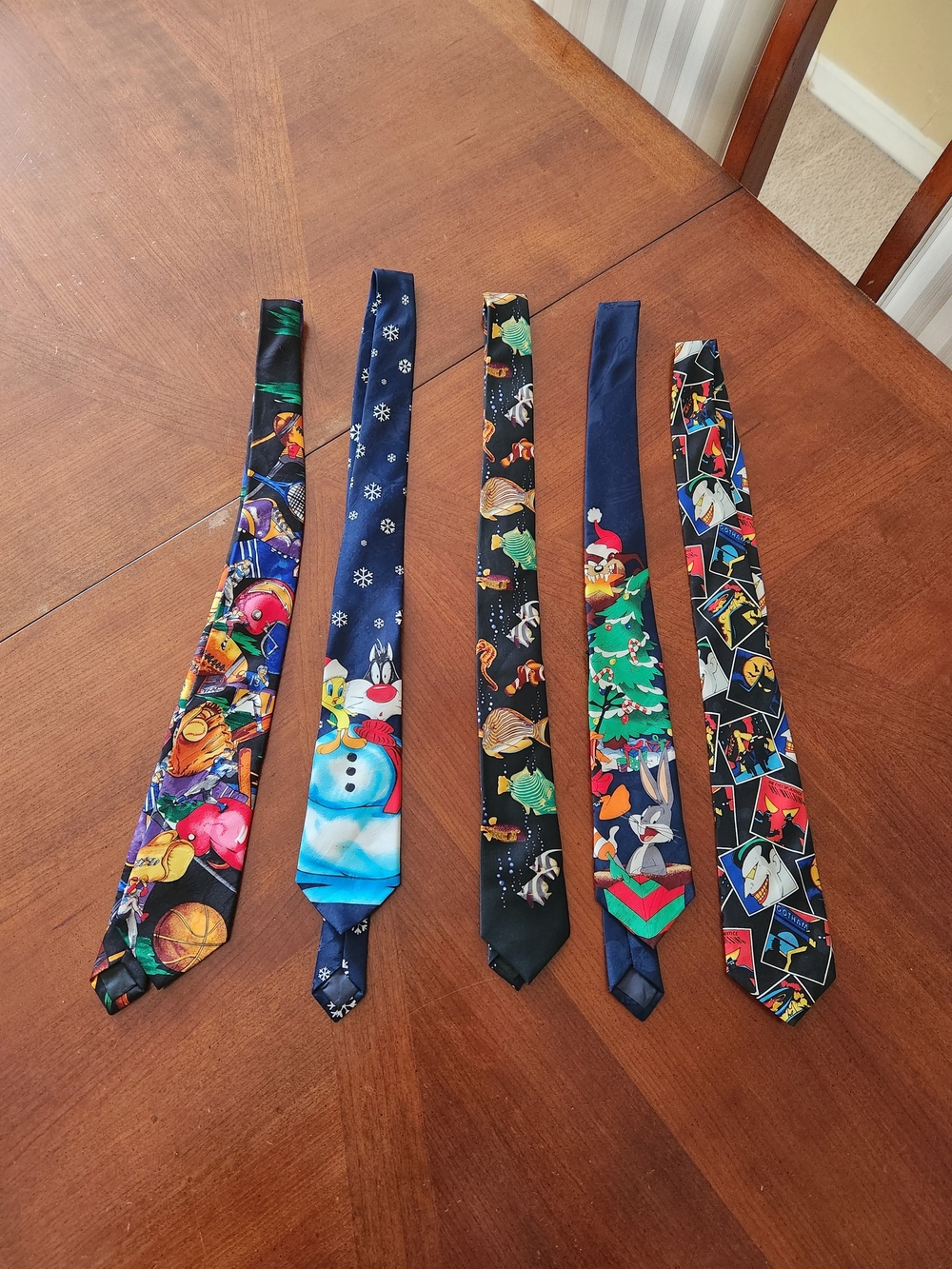 5 Vintage Novelty Ties
